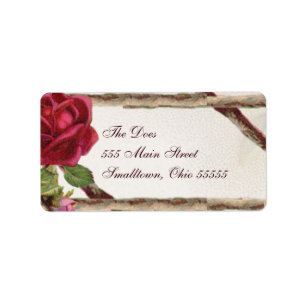 Wedding Return Address Labels Rose Vintage