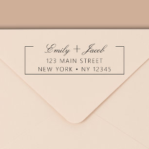 Wedding Return Address Minimalist Modern Self-inking Stamp