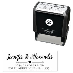Wedding Return Address Modern Calligraphy Script   Self-inking Stamp