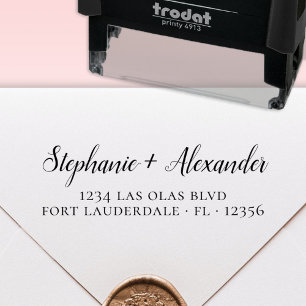 Wedding Return Address Modern Handwritten Script Self-inking Stamp