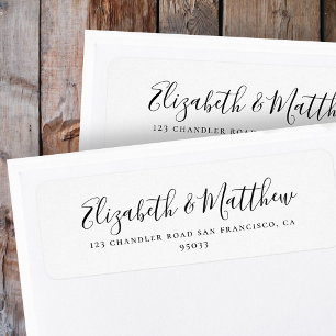 Wedding Return Address Modern Minimalist Chic