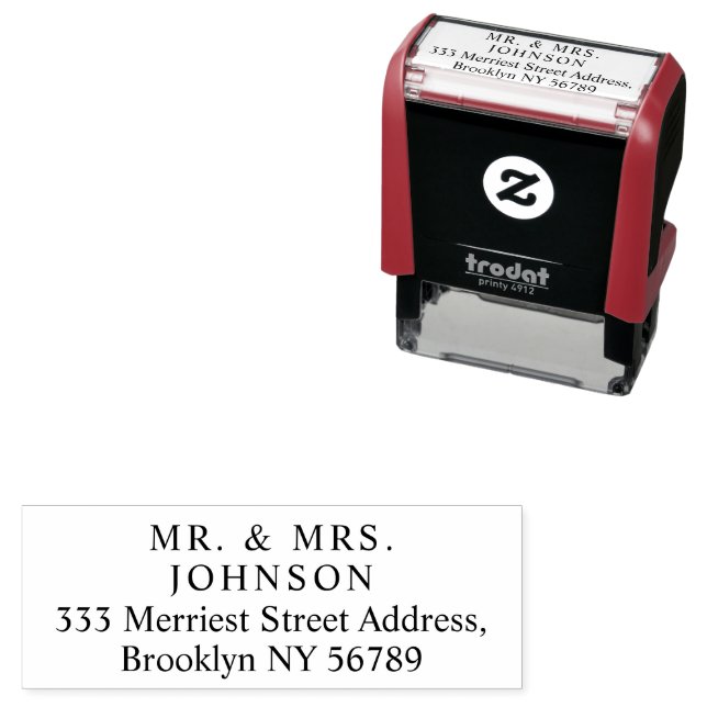 Wedding Return Address Newlyweds New Address Self-inking Stamp (In Situ)