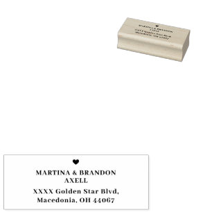 Wedding Return Address Rubber Stamp