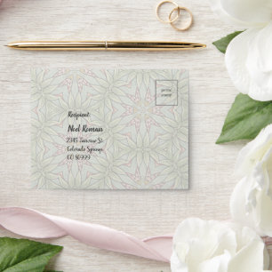 Wedding Return Envelopes RSVP Card Ethnic Sage