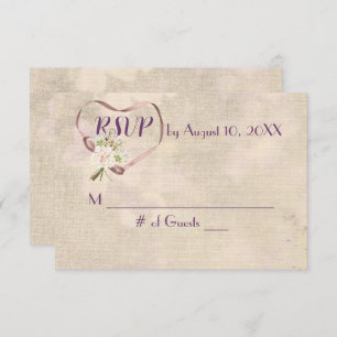 Wedding Ribbon Heart RSVP
