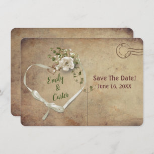 Wedding Ribbon Heart Save the Date