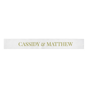 Wedding Ribbon with custom bride and groom names Grosgrain Ribbon