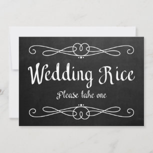 "Wedding Rice" Chalkboard Wedding Sign