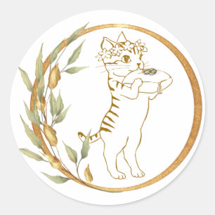 Wedding Ring Cat Stickers