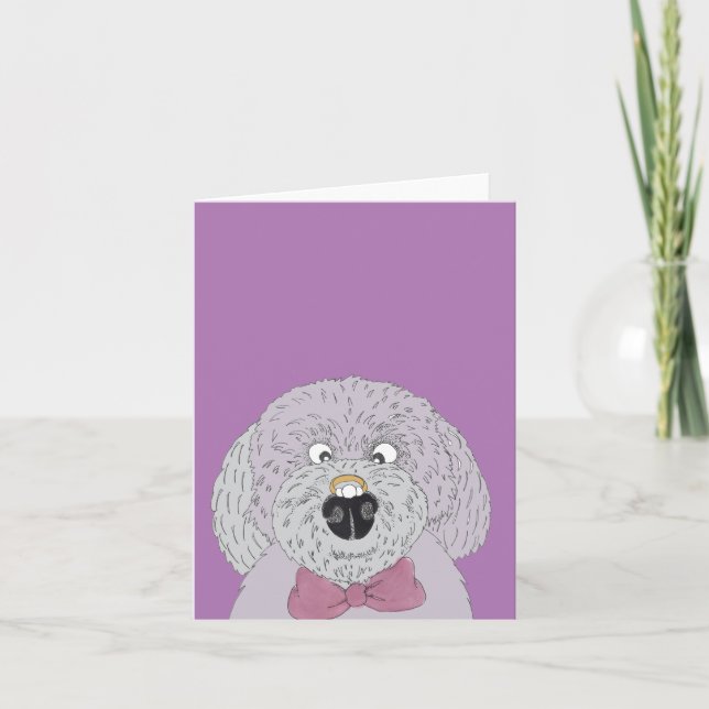 Wedding Ring Dog  Card (Front)