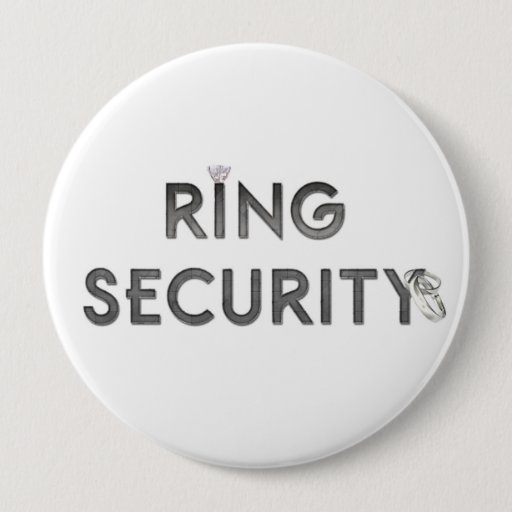 Image of Wedding "RING SECURITY" 10 Cm Round Badge
