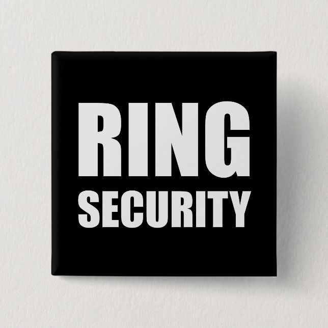 Wedding Ring Security 15 Cm Square Badge (Front)
