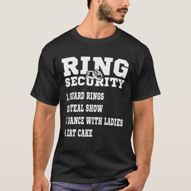 Wedding Ring Security Ring Bearer T-Shirt (Front)