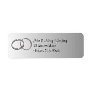 wedding rings address label