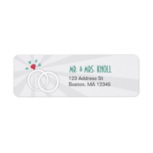 Wedding Rings Address Label
