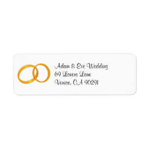 wedding rings address label