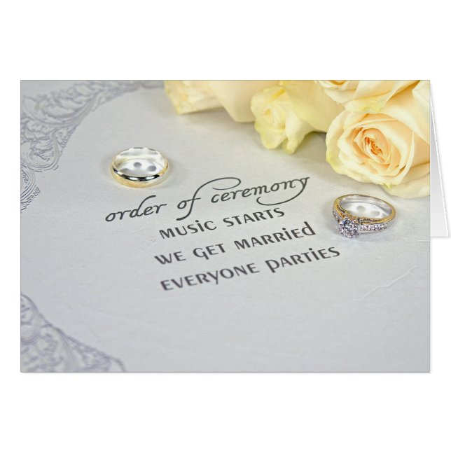 Wedding Rings and Roses (Front Horizontal)