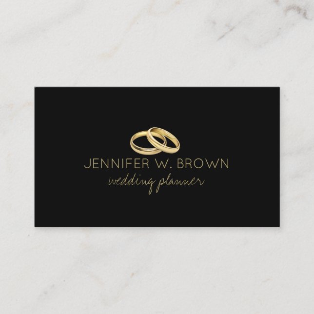 Wedding Rings Business Card (Front)