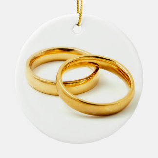 Wedding rings ceramic tree decoration
