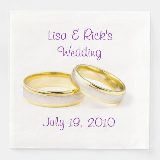 Wedding Rings Classic Paper Napkin