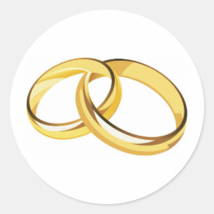 wedding rings classic round sticker