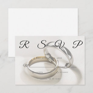 Wedding Rings Elegant Minimalist RSVP Card