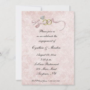 Wedding Rings Engagement Invitation
