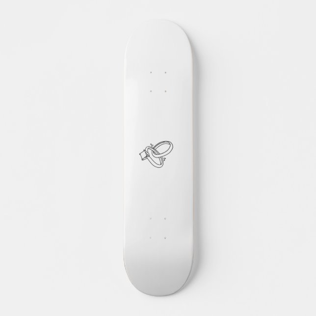 Wedding Rings/Engagement Rings Skateboard (Front)