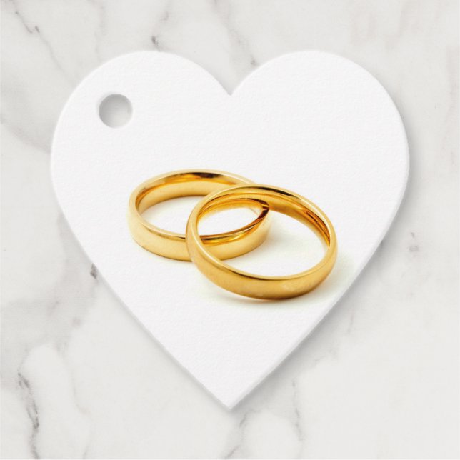 Wedding rings favour tags (Front)