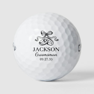 Wedding Rings Groomsman Golf Balls