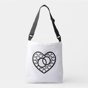 Wedding Rings In A Heart Crossbody Bag
