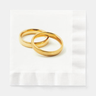 Wedding rings napkin