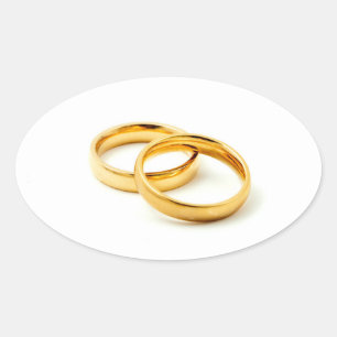 Wedding rings oval sticker