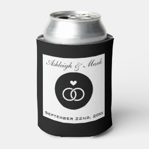Wedding Rings Personalised Wedding Can Cooler