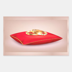 Wedding Rings Rectangular Sticker