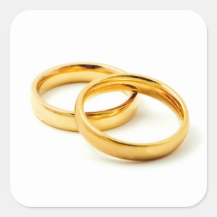 Wedding rings square sticker