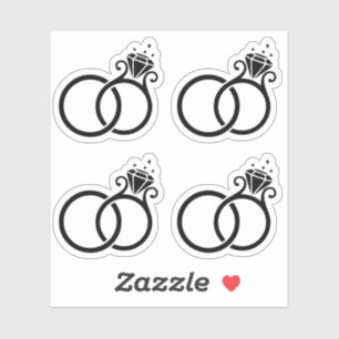 Wedding rings stickers