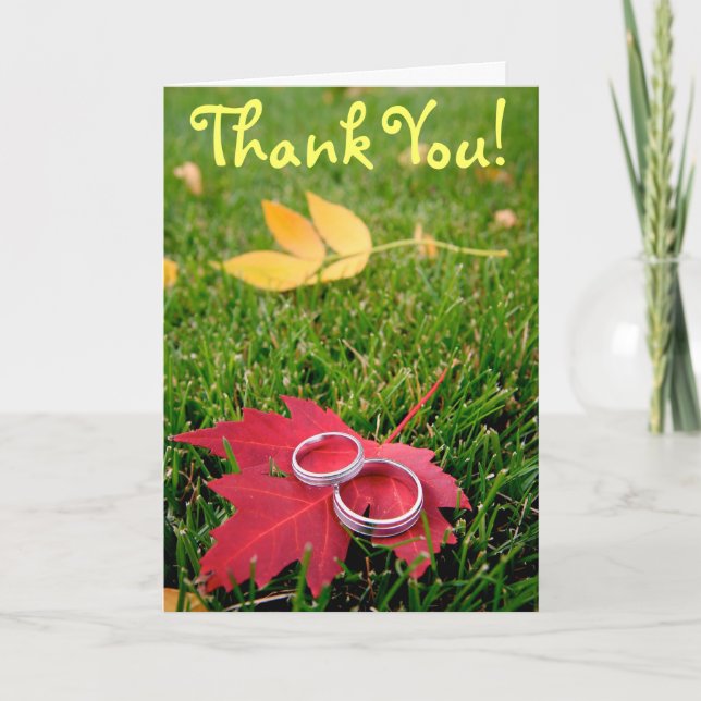 Wedding Rings, Thank You Card (Front)