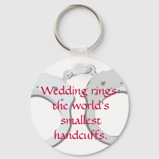 Wedding rings:  the world's smallest handcuffs key ring