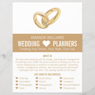 Wedding Rings, Wedding Event Planner Advertising Flyer