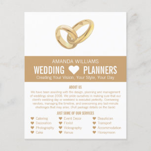 Wedding Rings, Wedding Event Planner Advertising Flyer