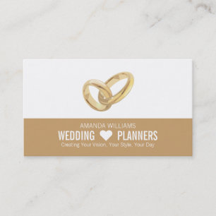 Wedding Rings, Wedding Event Planner Business Card