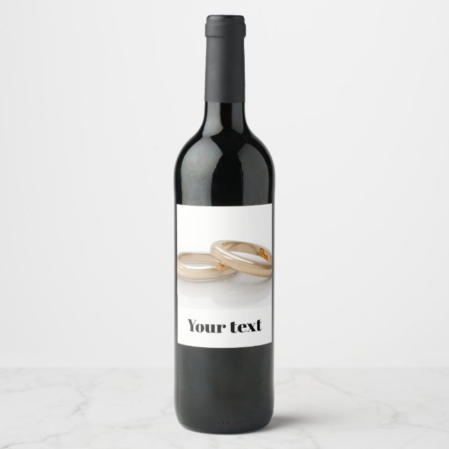 Wedding Rings Wine Label (Front)