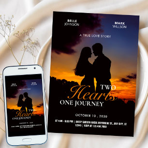 Wedding romance drama movie poster photo  invitation