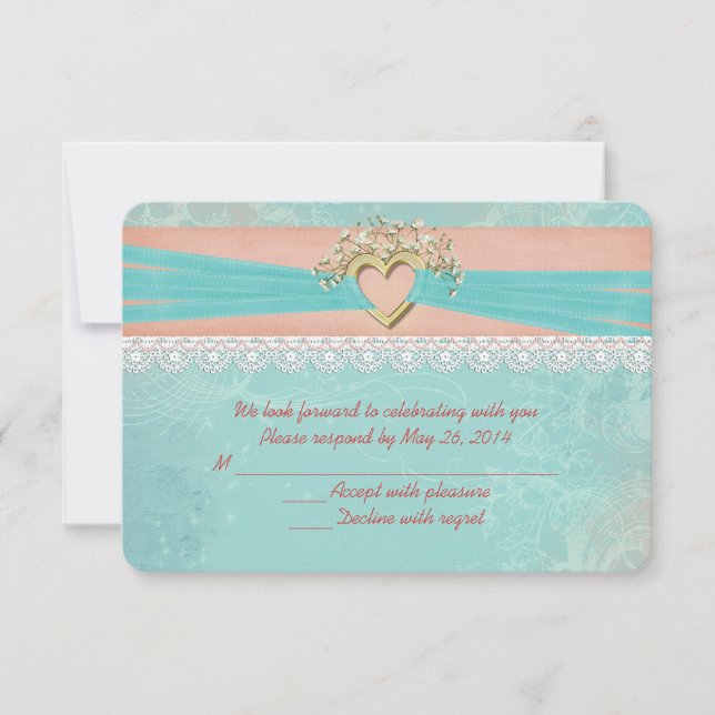 Wedding Romance RSVP Card (Front)