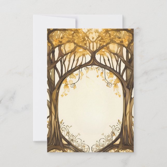wedding romantic arch tree entrance invitation (Front)