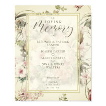 Wedding Romantic Memorial Table Vintage Floral