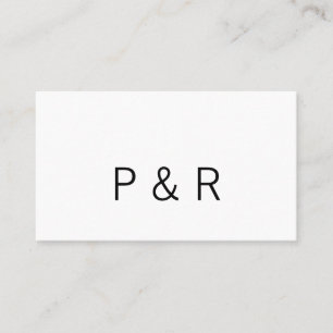 Wedding romantic partner add couple initial letter business card