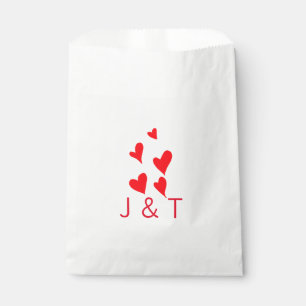 Wedding romantic partner add couple initial letter favour bags