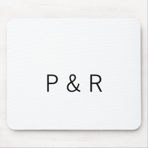 Wedding romantic partner add couple initial letter mouse mat